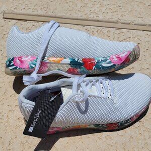 NWT NOBULL OG Trainers Plus! White uppers with brillant floral soles Women's 8.5